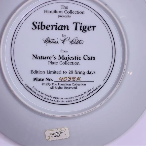 Siberian Tiger The Hamilton Collection Richter - Picture 6 of 7